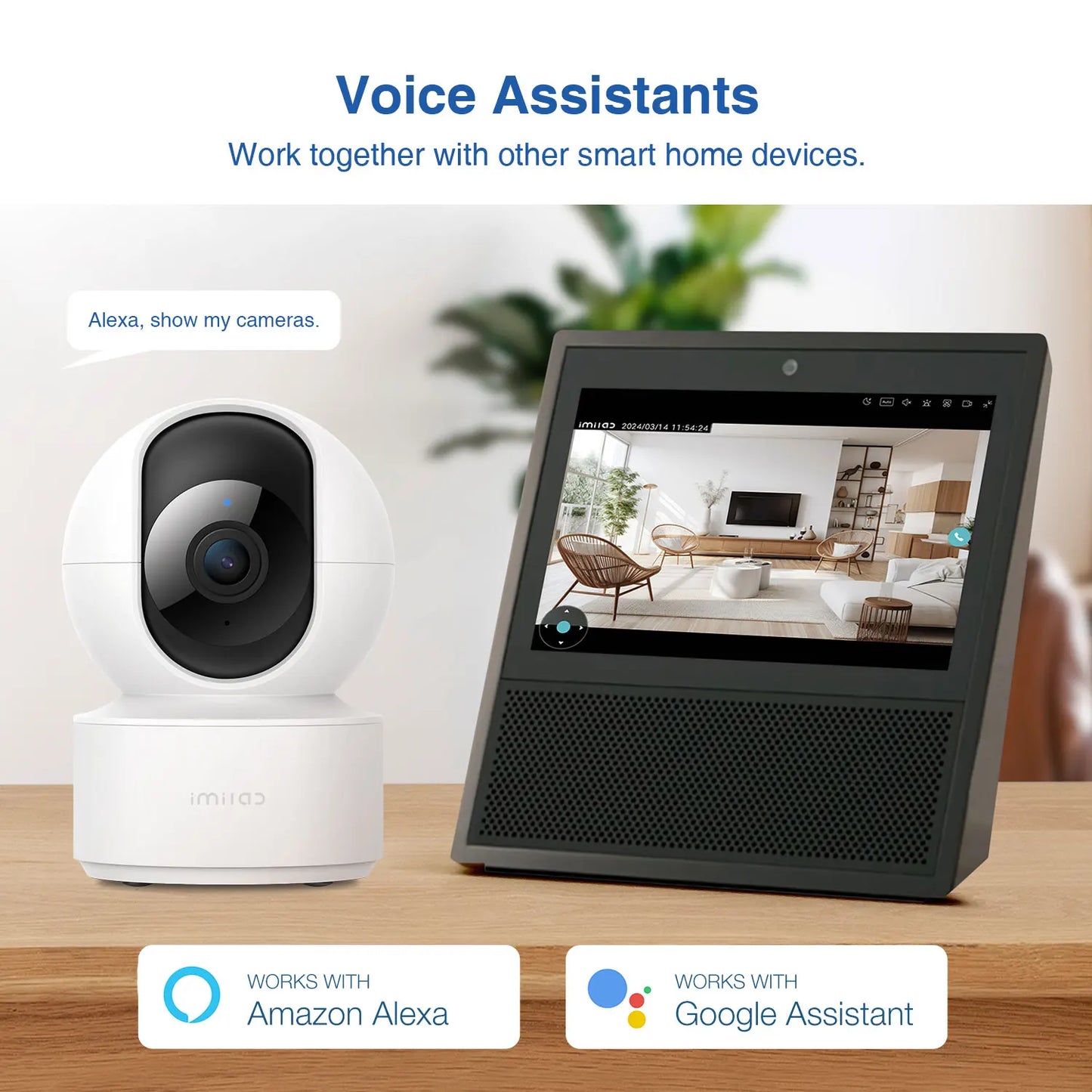 WiFi 6 Indoor Baby Monitor Camera with AI Detection Night Vision