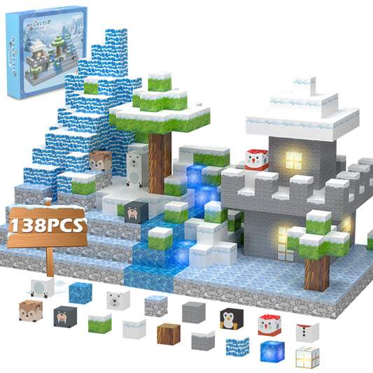 138PCS Glowing Ice Castle Construction Set