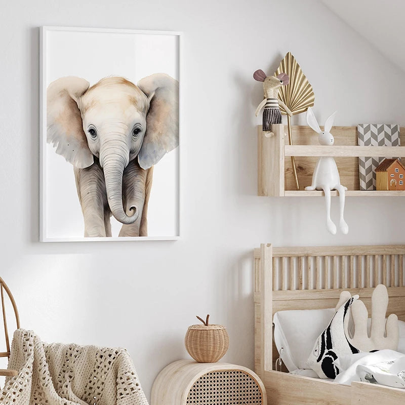 Safari Decor Set of 3 Poster Jungle Animal Nursery Wall Art Prints