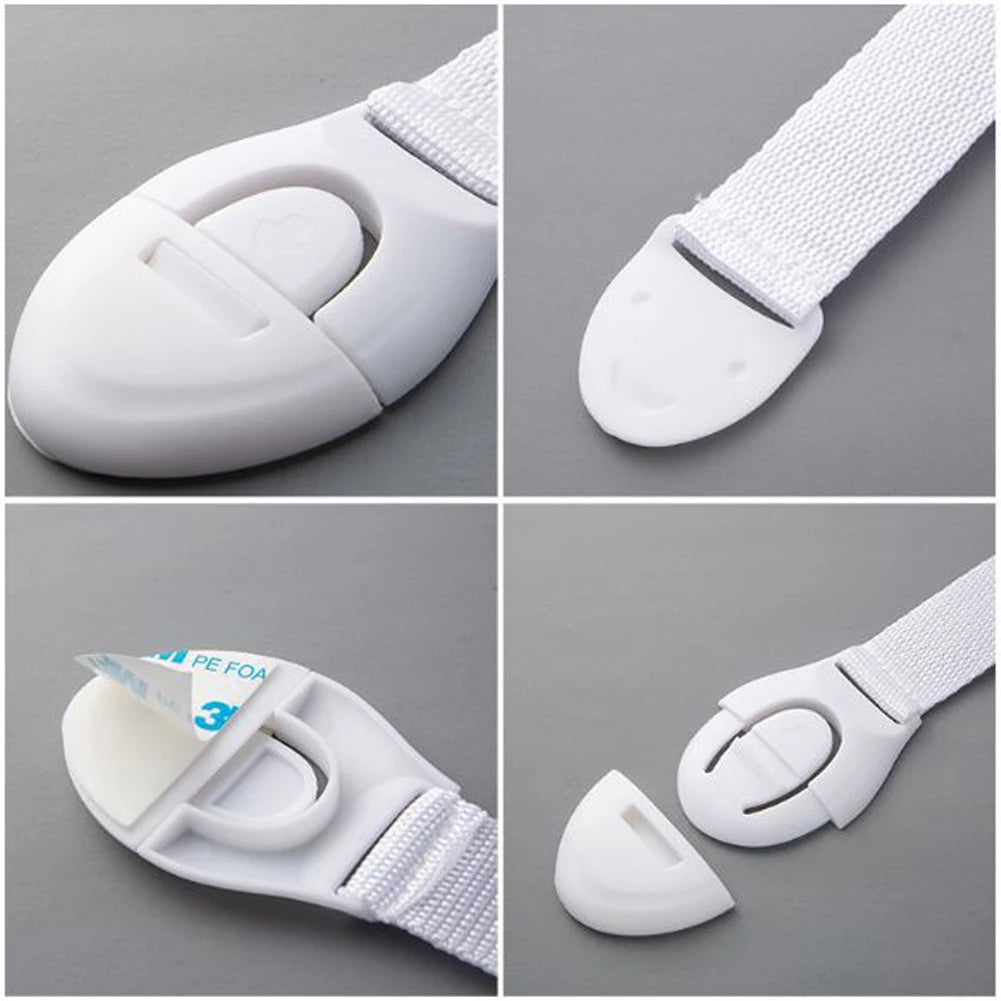 10-50PCS Baby Safety Lock No Drilling Child Safety Strap Locks Versatile Kids Proof for Cupboards Door Window Refrigerator