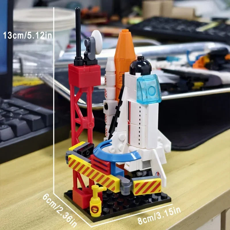 Spaceship Building Set with Launch Tower