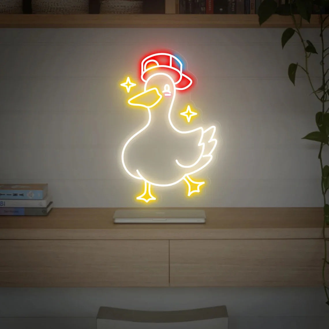 Animes Duck Neon Sign Custom Animal Sign Up for Kids Baby Game Room Bedroom Cute Duck Decor Bar Club Pub Shop Neon Gift