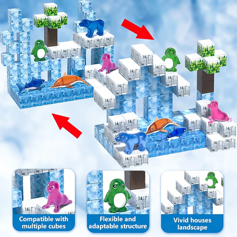 105 magnetic building blocks for children ages 3 and up