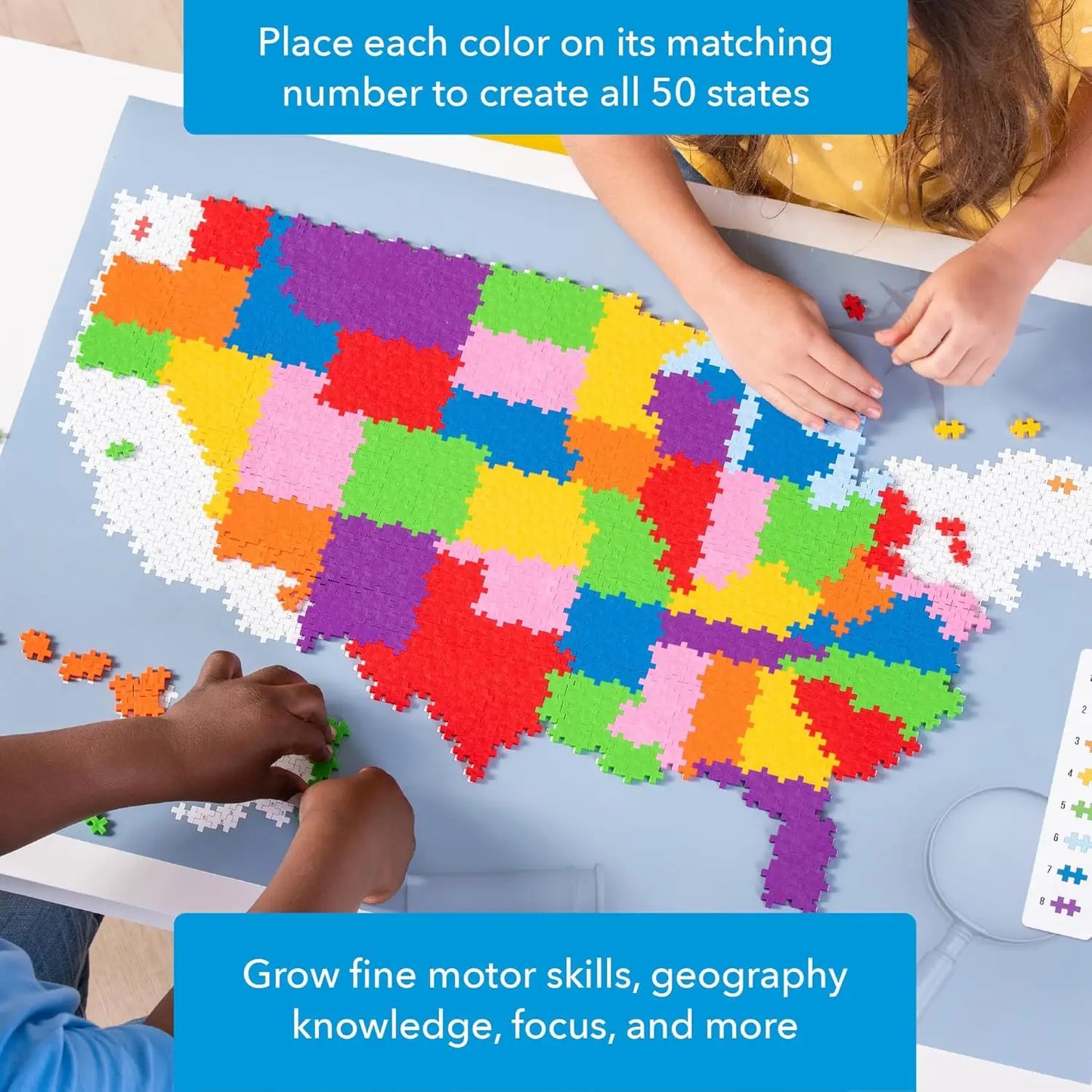 Puzzle by Number - 1,400 Piece Map of The United States