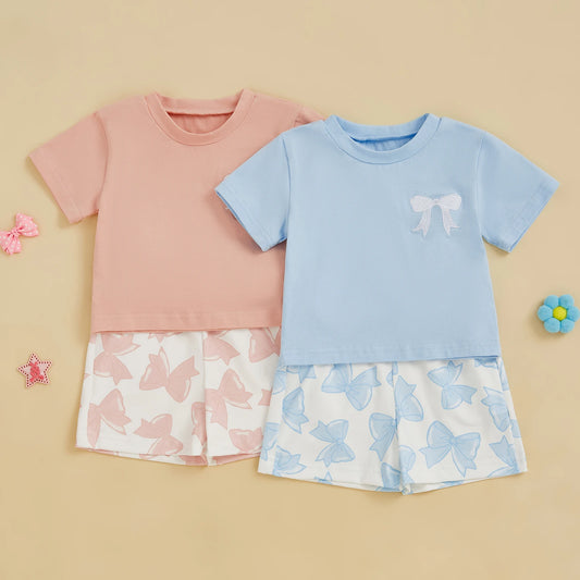 Toddler Girls 2 Piece Outfits Short Sleeve