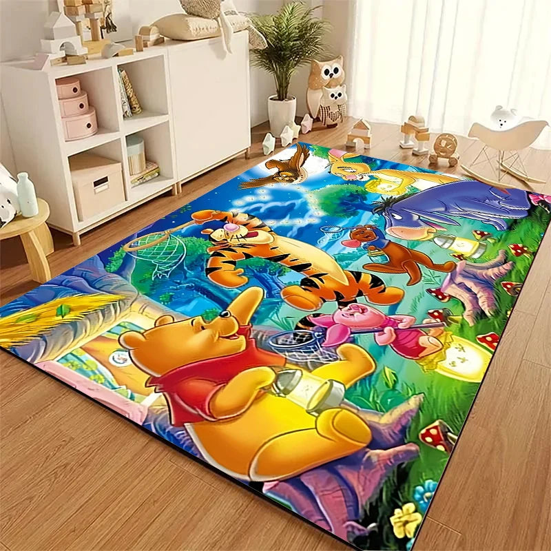 Disney Winnie the Pooh Printed Kids Non-slip Large Area Rug 3D Carpet for Home Living Room Children's Bedroom Sofa Doormat Decor