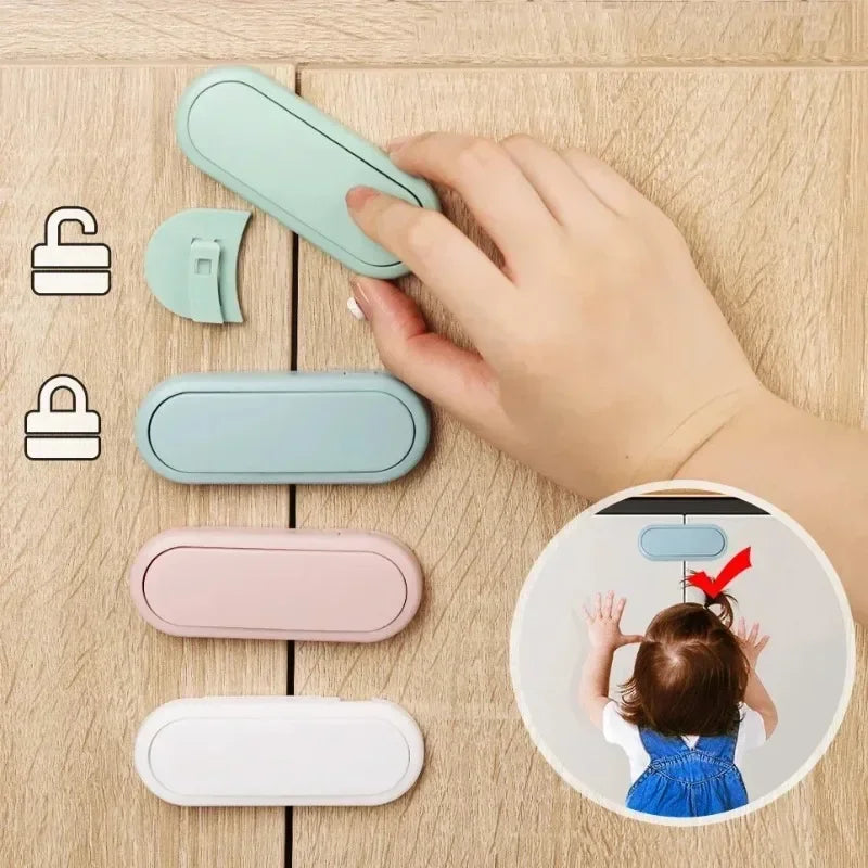 3/5/10Pcs Children's Drawer Safety Latch Cabinet Door