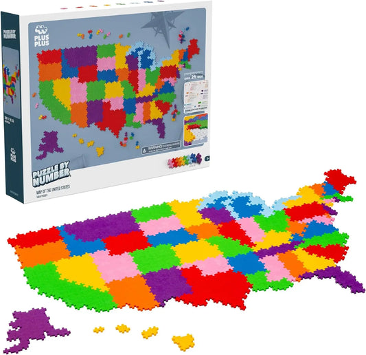Puzzle by Number - 1,400 Piece Map of The United States