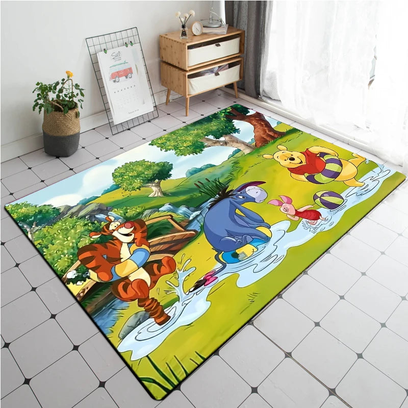 Disney Winnie the Pooh Printed Kids Non-slip Large Area Rug 3D Carpet for Home Living Room Children's Bedroom Sofa Doormat Decor