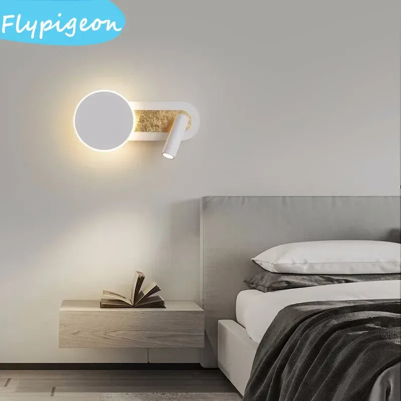 Modern LED Wall Lights Rotatable Spot Reading Light for Bedroom Hotel Reading Bedside Study Corridor Indoor Decor Wall Lamps