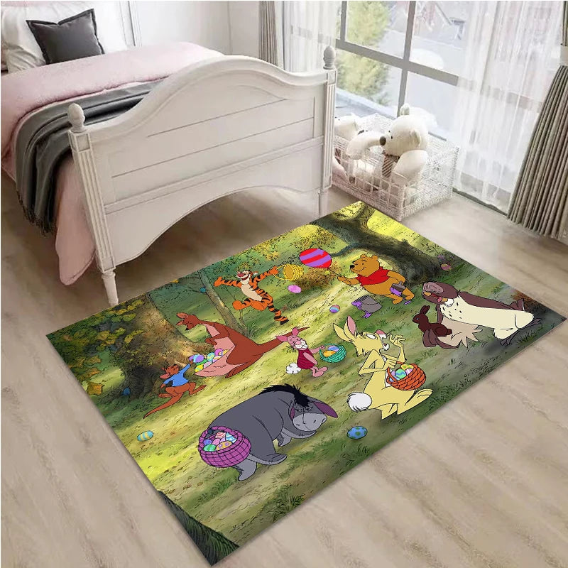 Disney Winnie the Pooh Printed Kids Non-slip Large Area Rug 3D Carpet for Home Living Room Children's Bedroom Sofa Doormat Decor