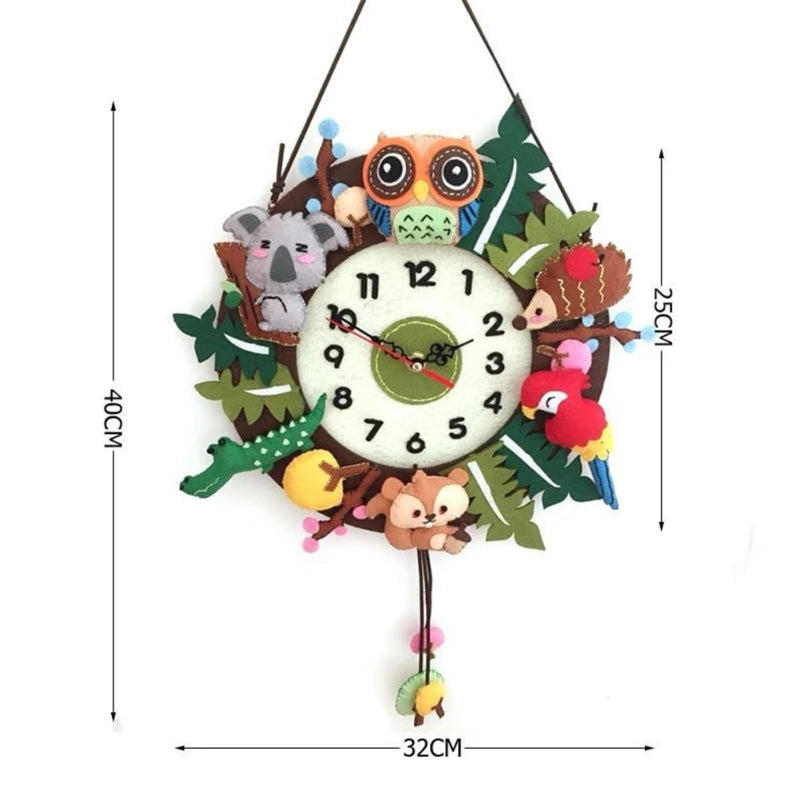 Handmade Felt Making Tools Child Toys Wall Clock