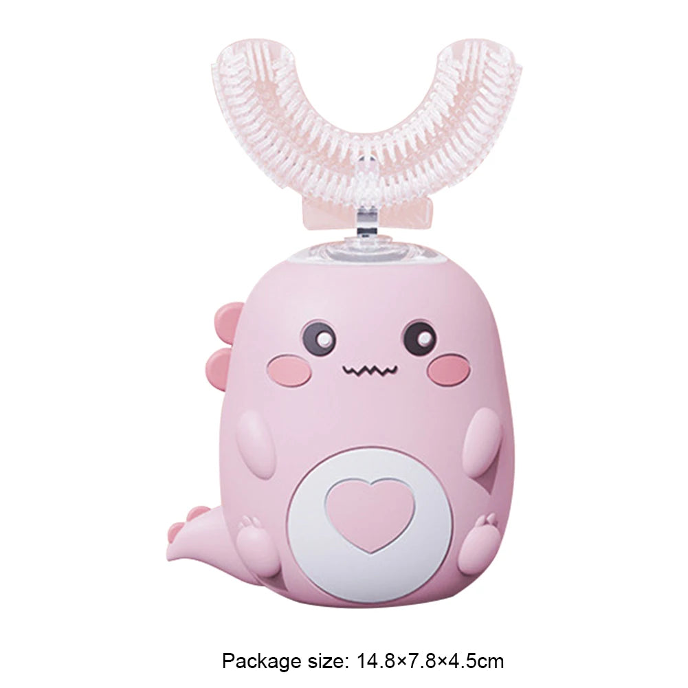 Kids Electric Toothbrush IPX7 Waterproof U Shaped Sonic Design with 3 Modes for Comprehensive 360 Degree Cleaning