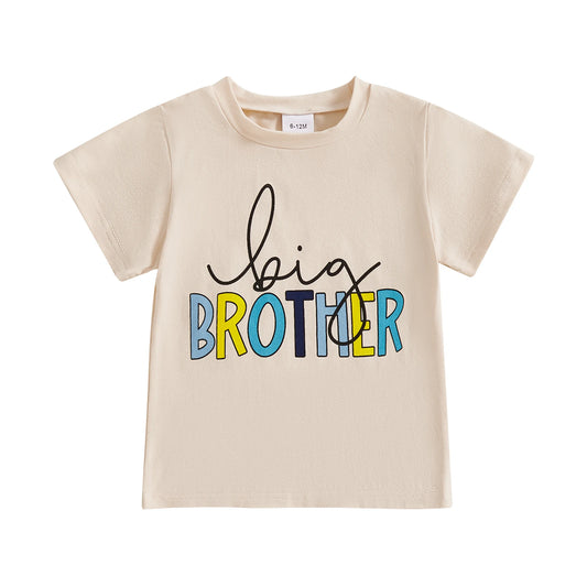 Toddler Boys T-Shirts Letter Print Short Sleeve Shirt