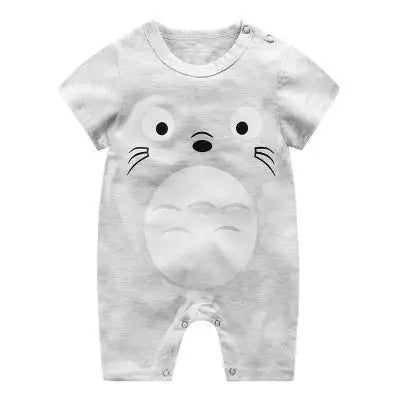 Cartoon Printed Rompers Newborn Boys Girls Short Sleeve Bodysuits Infantil Summer Thin Cotton Cute Onesie Baby Fashion Clothes