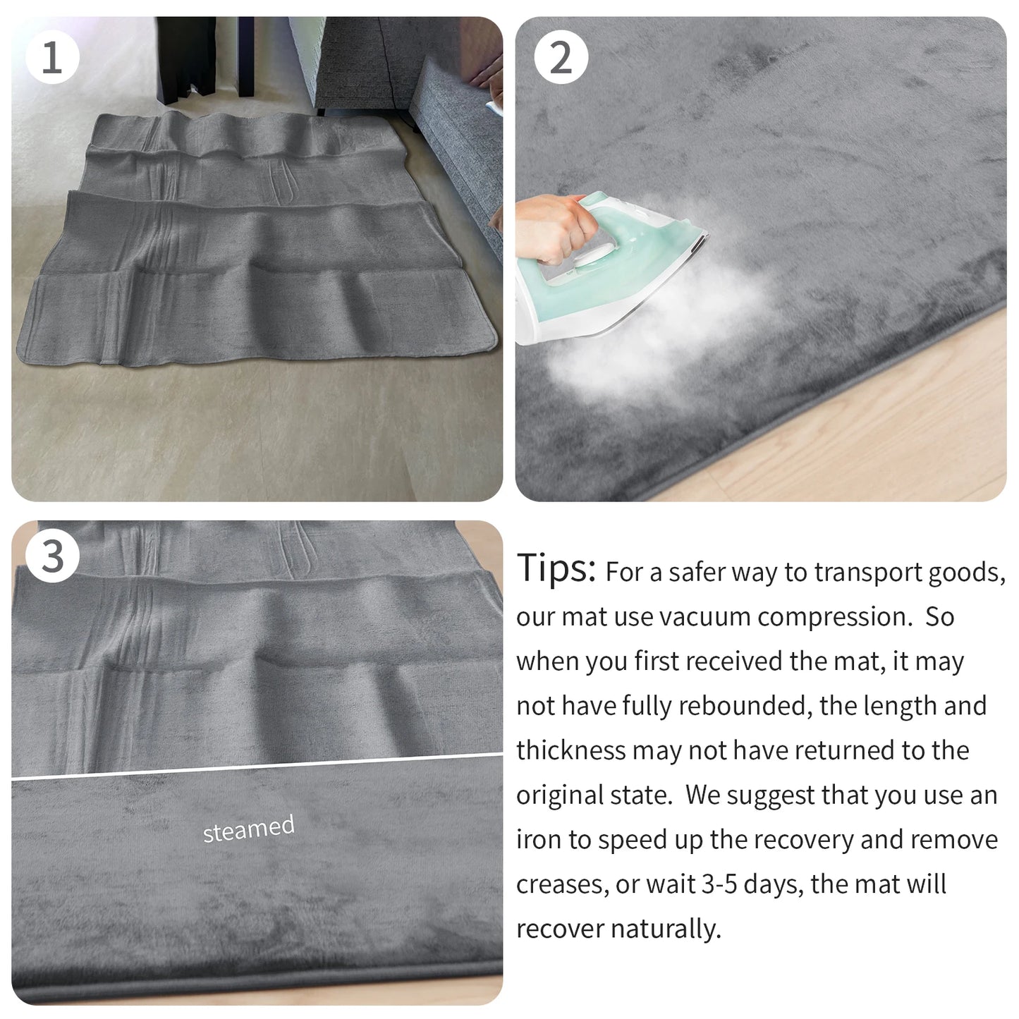Gray Memory Foam Baby Play Mat
