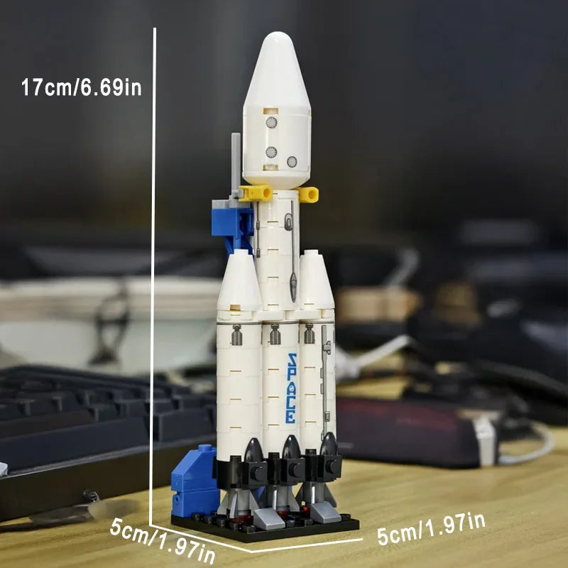 Spaceship Building Set with Launch Tower