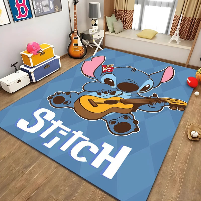 Disney Pattern Carpet Stitch 3D Printing Large Area Rug Carpet for Living Room Children's Bedroom Sofa Doormat Floor Mat Gift