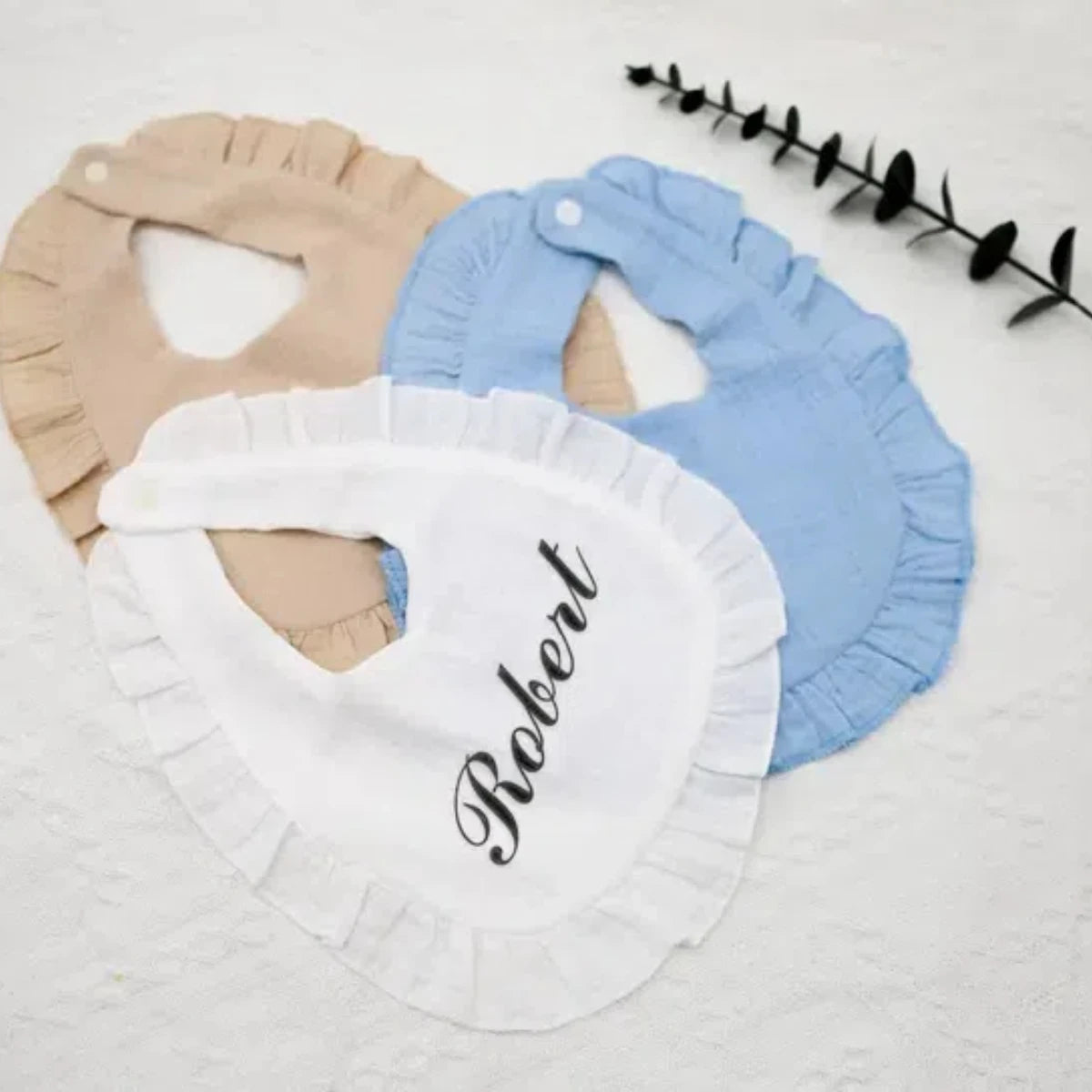 Personalized Custom name Embroidered Newborn letter Nursery Baby burp cloth bib Chunky Gifts for Boy Girl Birthday