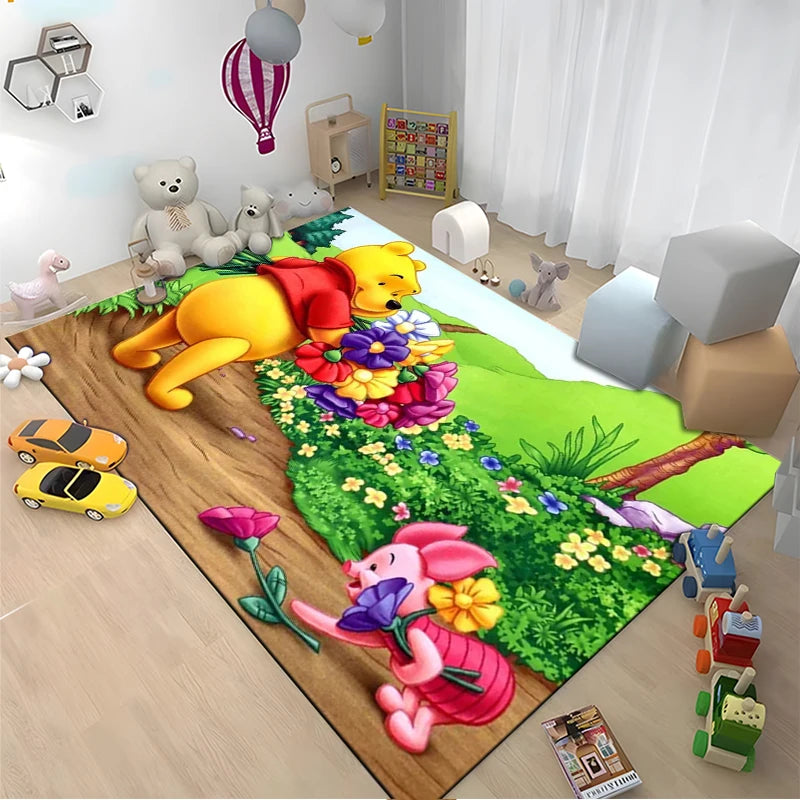 Disney Winnie the Pooh Printed Kids Non-slip Large Area Rug 3D Carpet for Home Living Room Children's Bedroom Sofa Doormat Decor