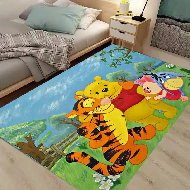 Disney Winnie the Pooh Printed Kids Non-slip Large Area Rug 3D Carpet for Home Living Room Children's Bedroom Sofa Doormat Decor