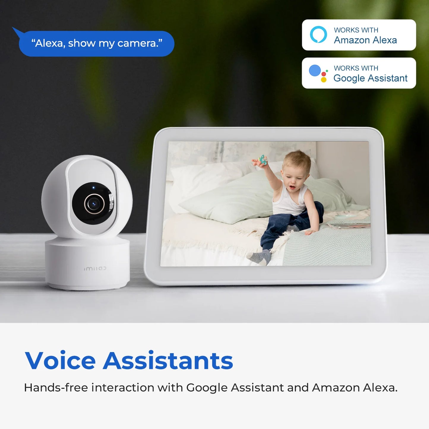 WiFi 6 Indoor Baby Monitor Camera with AI Detection Night Vision