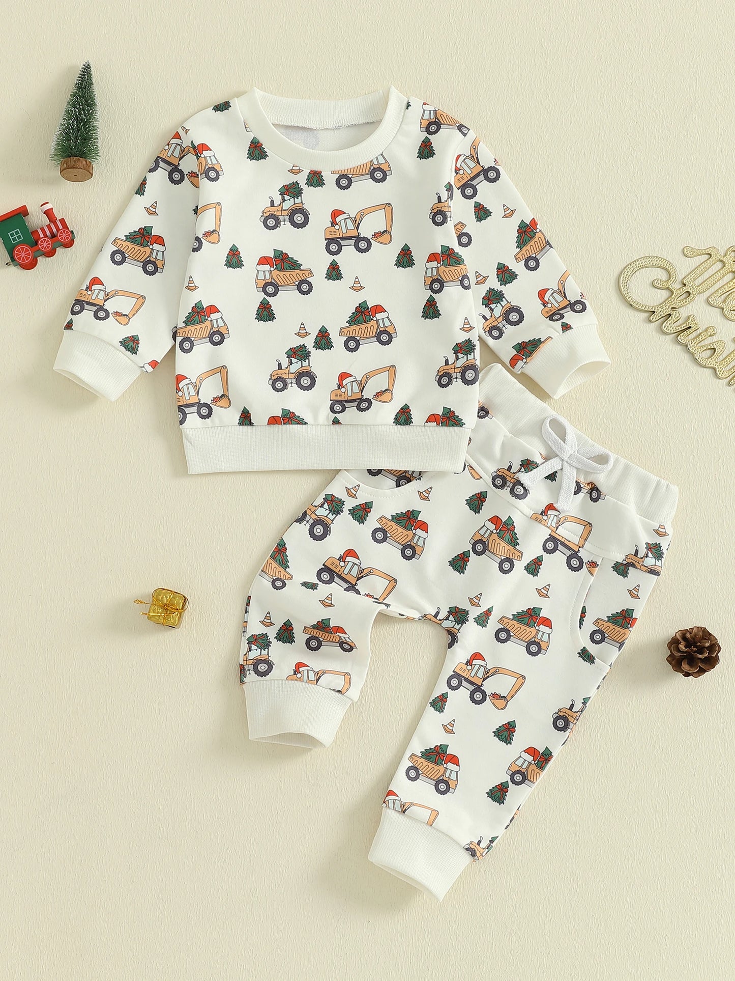 Baby Girl Christmas Outfit Reindeer Snowflake Print Long Sleeve Top