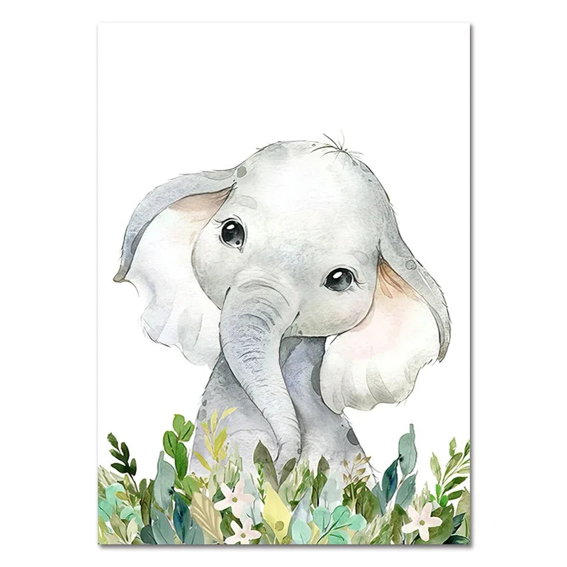 Cute Animal Poster Decoration Bedroom Baby Room Wall Canvas Painting Child Room Personalised Gifts for Kids Picture Home Decor