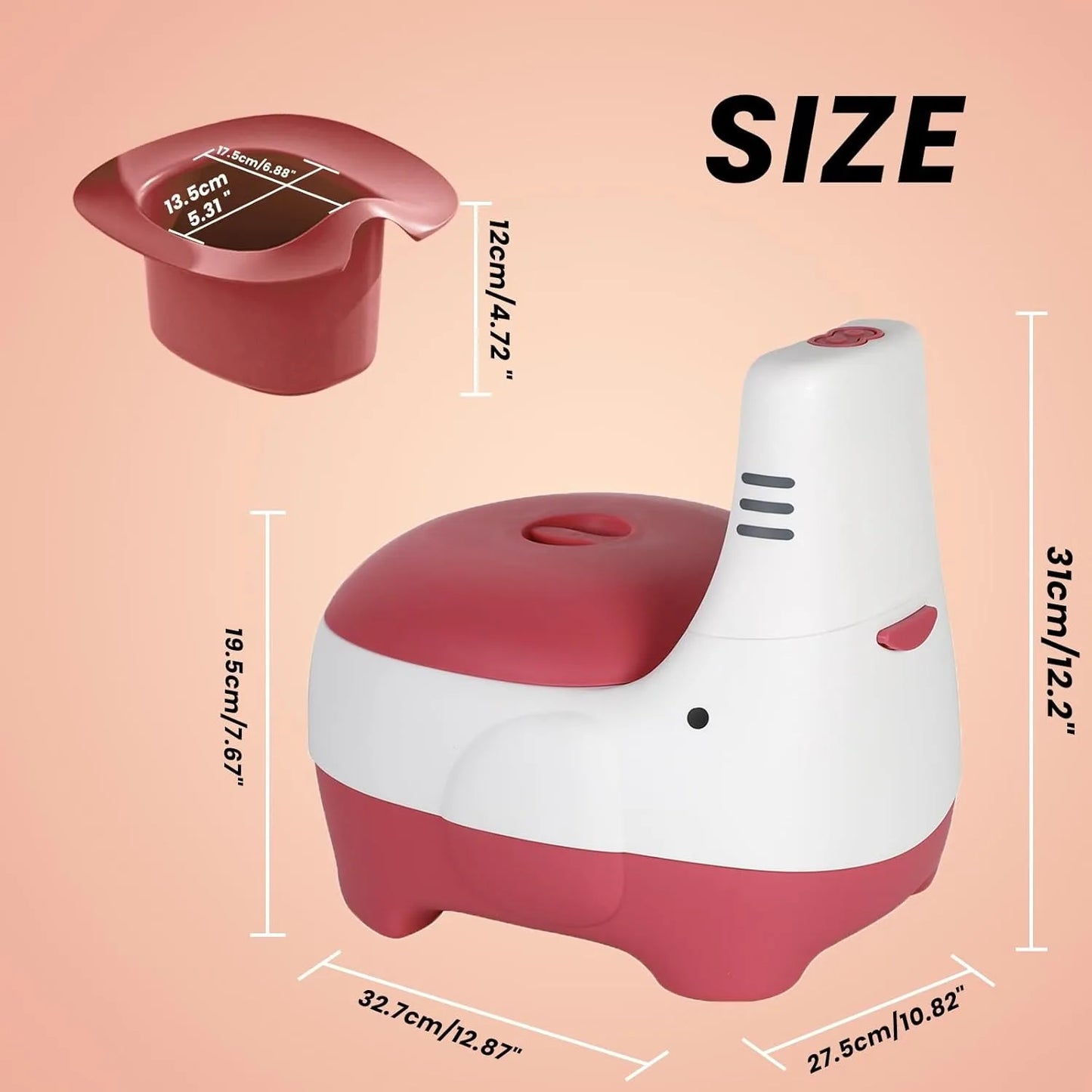 Kids' Potty Training Toilet Seat with Realistic Flush Sound