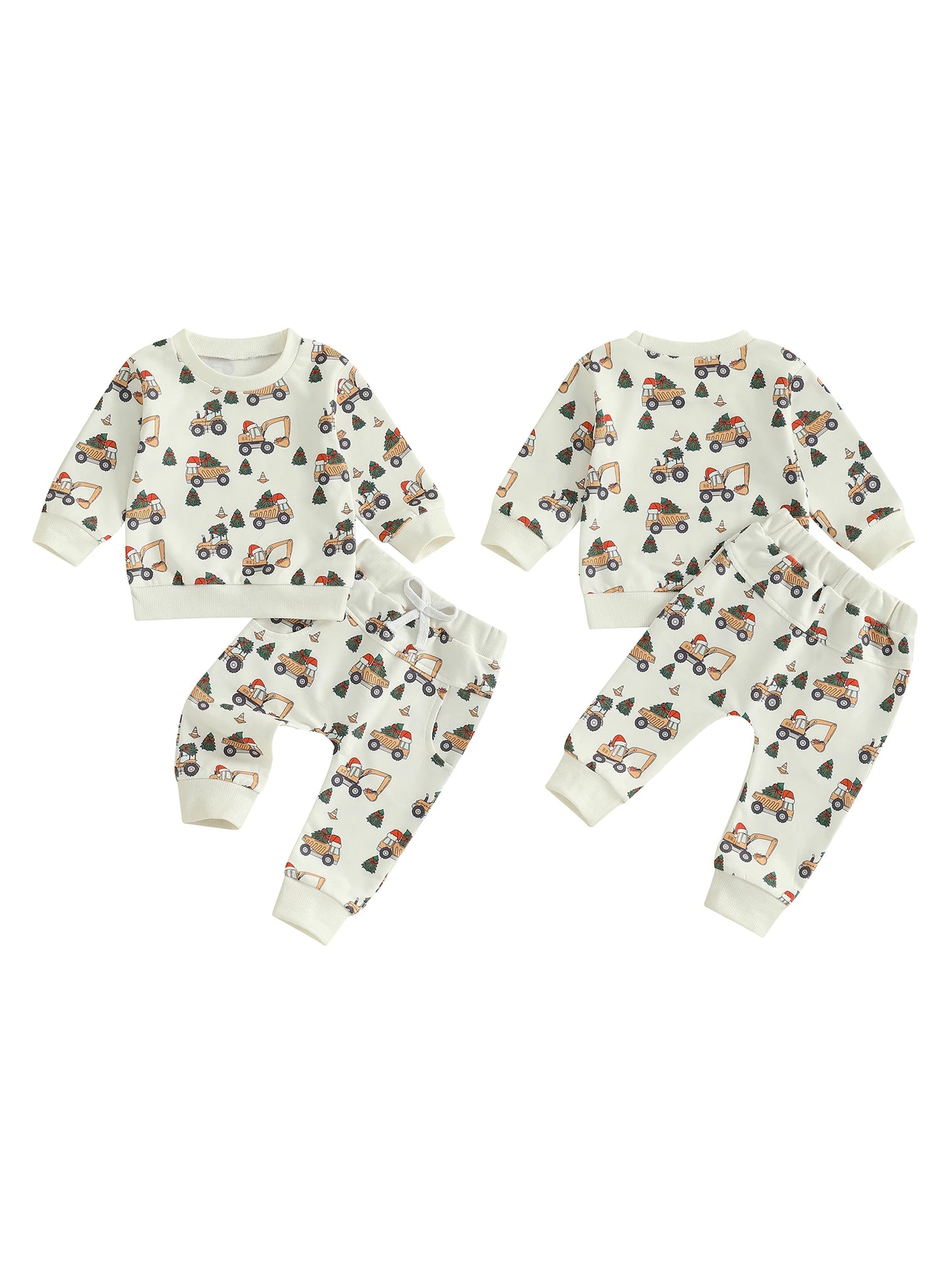 Baby Girl Christmas Outfit Reindeer Snowflake Print Long Sleeve Top