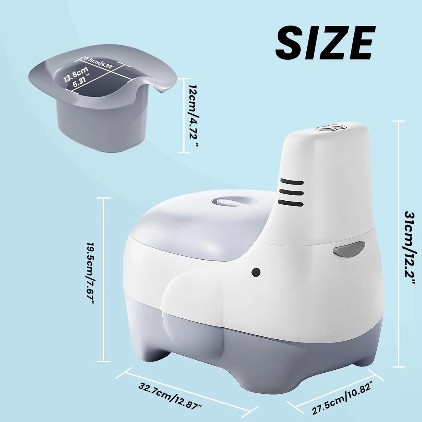Kids' Potty Training Toilet Seat with Realistic Flush Sound