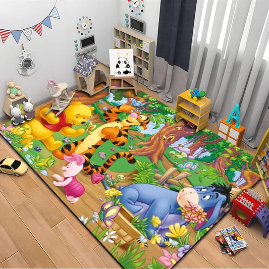 Disney Winnie the Pooh Printed Kids Non-slip Large Area Rug 3D Carpet for Home Living Room Children's Bedroom Sofa Doormat Decor