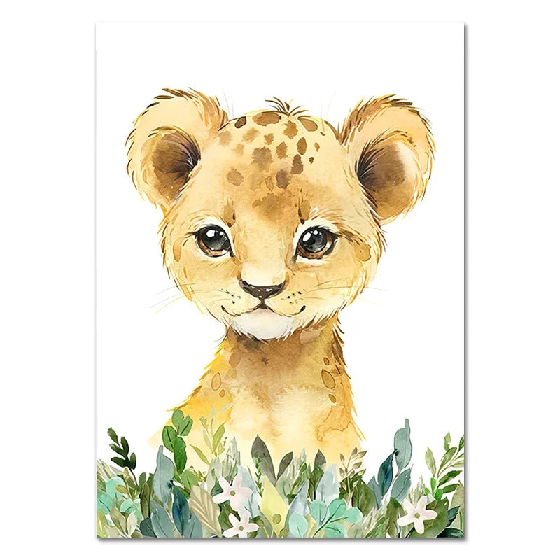 Cute Animal Poster Decoration Bedroom Baby Room Wall Canvas Painting Child Room Personalised Gifts for Kids Picture Home Decor