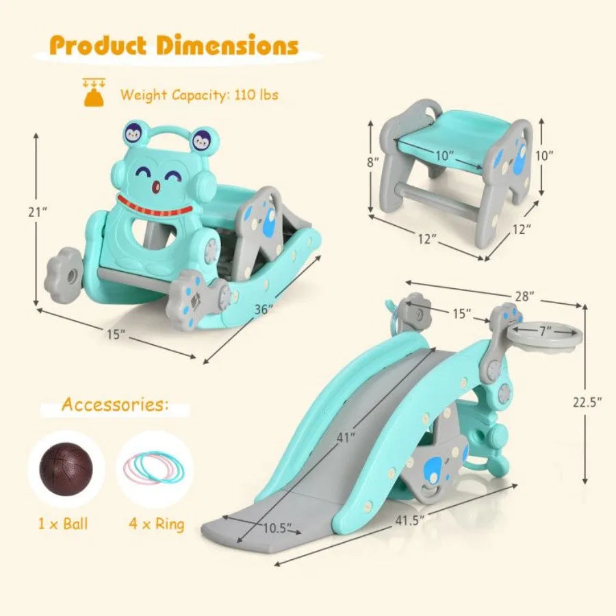 4in1 Rocking Horse and Slide Set