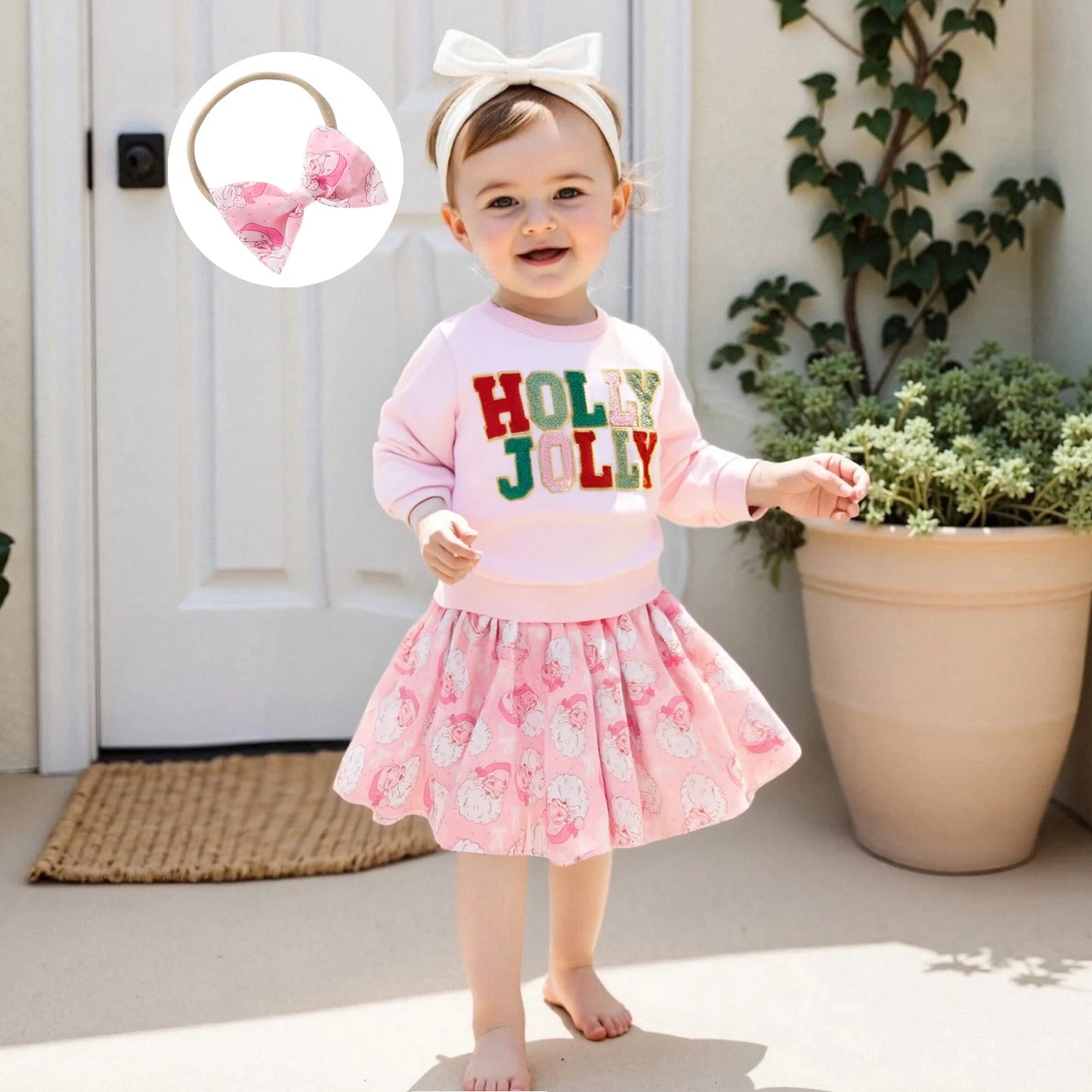 0-4Y Lovely Baby Girls Christmas Clothes Set