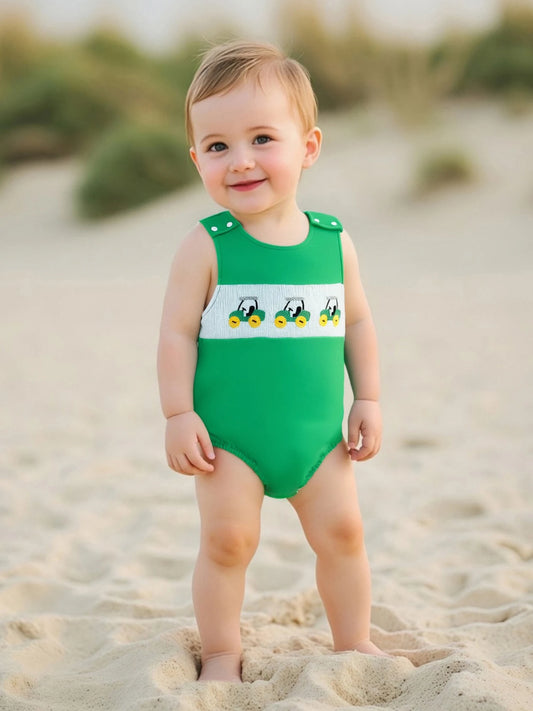 Adorable Infant Romper with Floral Embroidery and Ruffled Sleeves Stylish Baby Jumpsuit for Summer Outfits