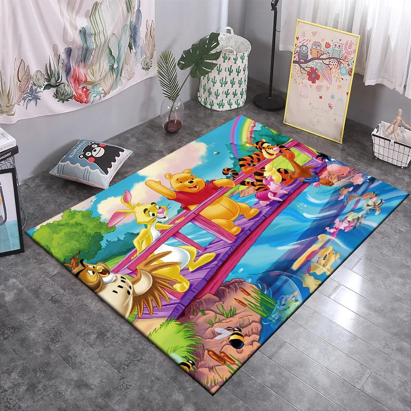 Disney Winnie the Pooh Printed Kids Non-slip Large Area Rug 3D Carpet for Home Living Room Children's Bedroom Sofa Doormat Decor
