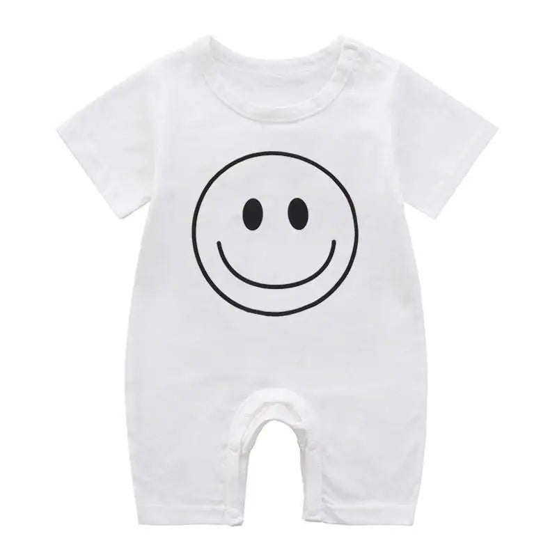 Cartoon Printed Rompers Newborn Boys Girls Short Sleeve Bodysuits Infantil Summer Thin Cotton Cute Onesie Baby Fashion Clothes
