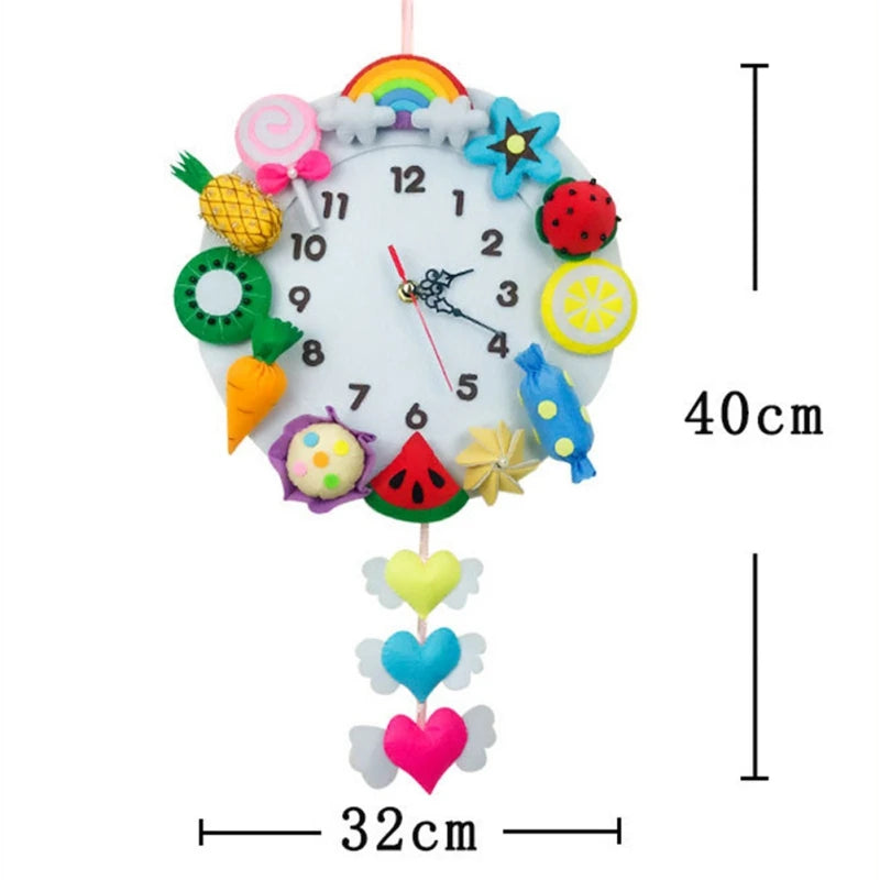 Handmade Felt Making Tools Child Toys Wall Clock