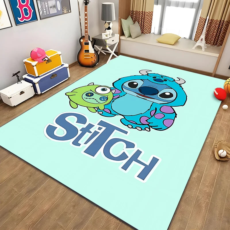 Disney Pattern Carpet Stitch 3D Printing Large Area Rug Carpet for Living Room Children's Bedroom Sofa Doormat Floor Mat Gift