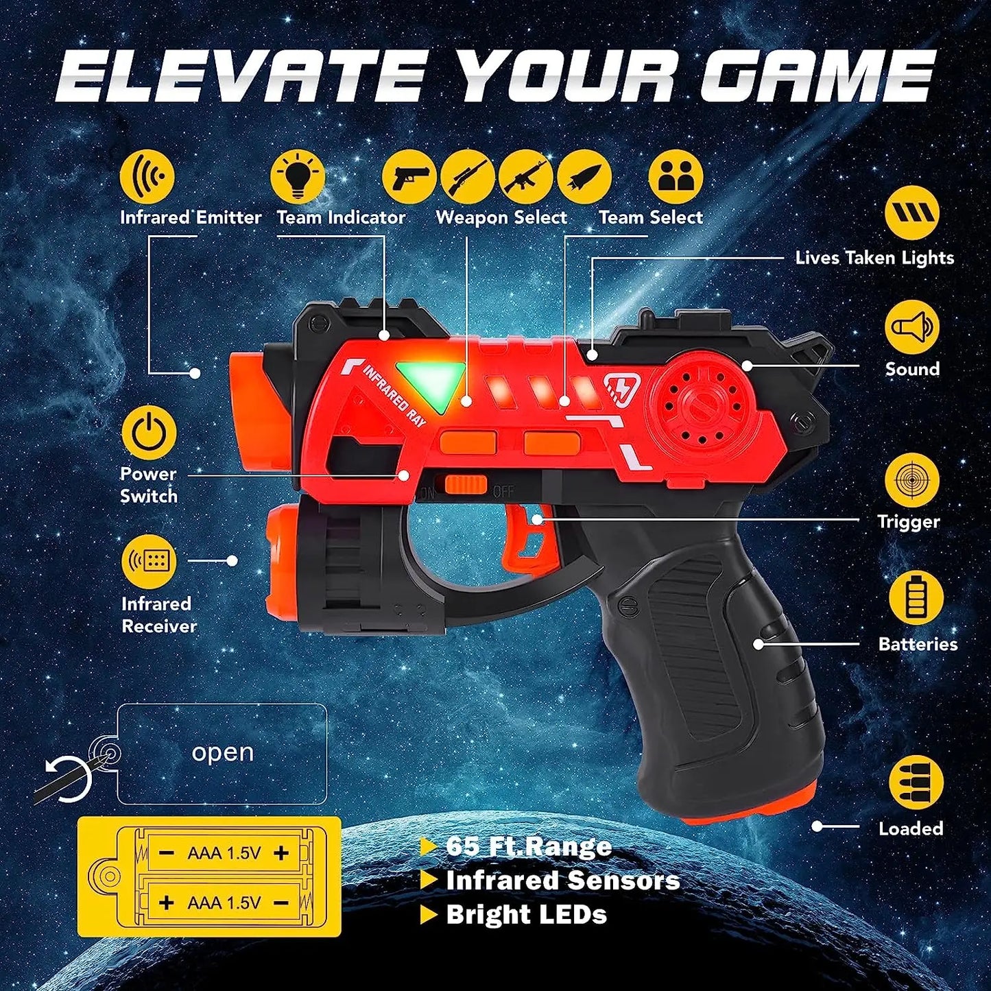 Laser Tag Game Toys Indoor Outdoor Group Activity