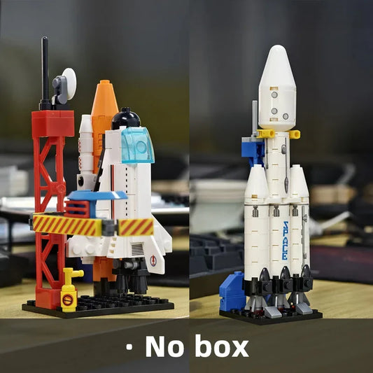 Spaceship Building Set with Launch Tower