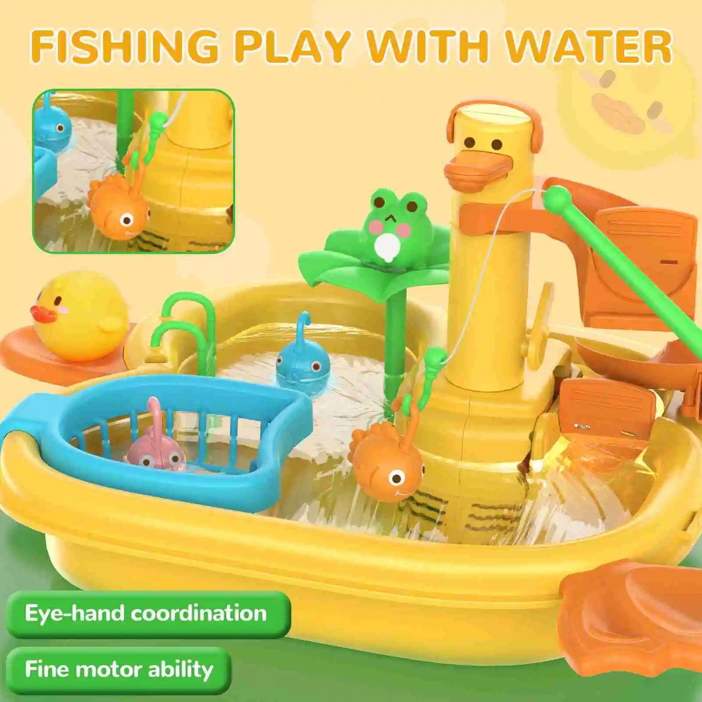 Play Sink with Running Water Cutting Food 2 in 1 Role Play Kitchen