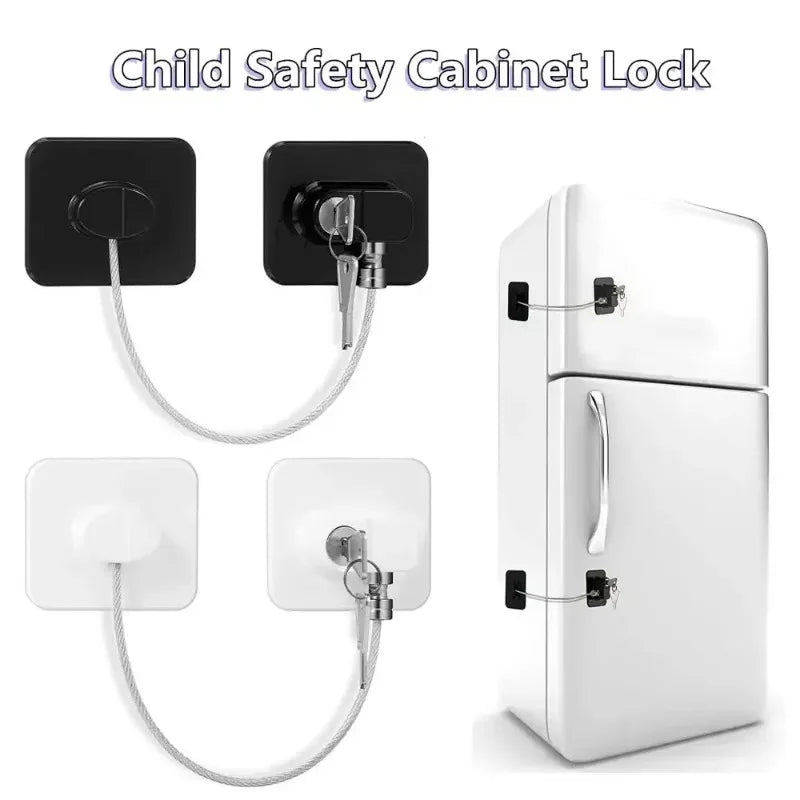 Refrigerator Door Lock, Child Proof Fridge Door Lock for Kitchen Freezer, Cabinets and Drawers