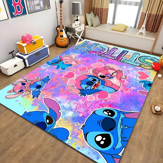 Disney Pattern Carpet Stitch 3D Printing Large Area Rug Carpet for Living Room Children's Bedroom Sofa Doormat Floor Mat Gift