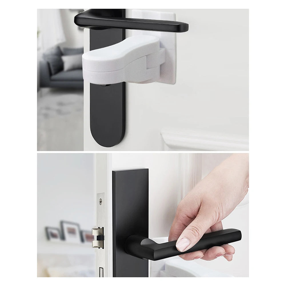 Home Universal ABS Protection Device Safety Anti-open Handle Lock for Children Baby Kids Safety Door Lever Lock Doors Lock