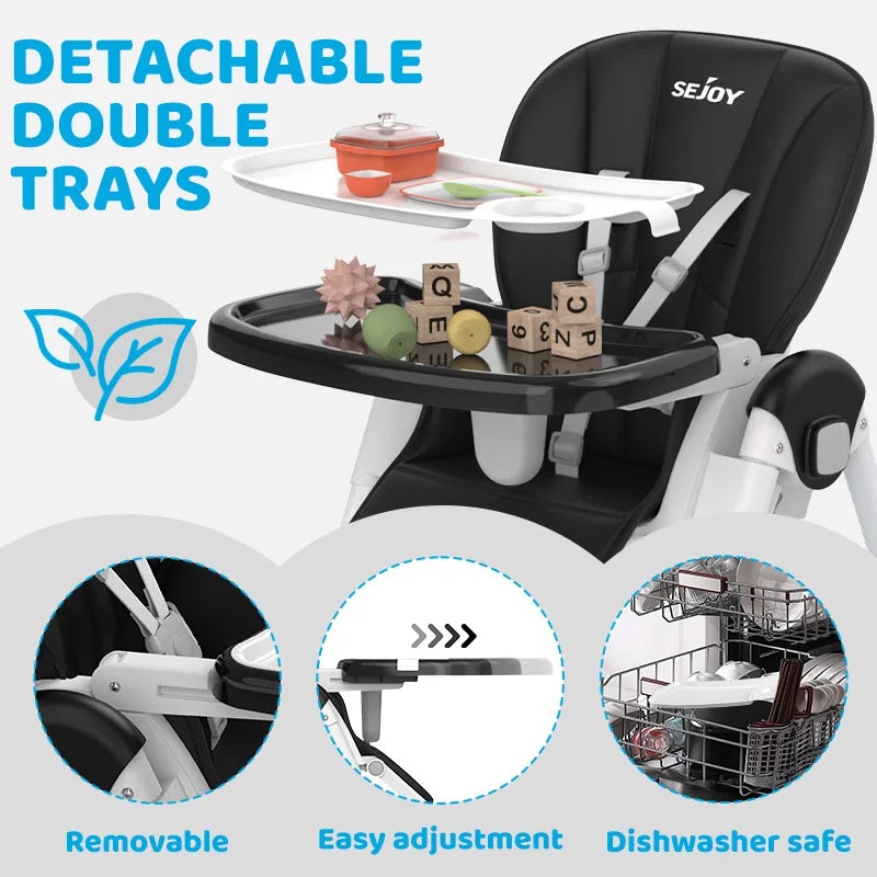 Foldable High Chair for Baby ,Toddler for Infants 6-36 Months