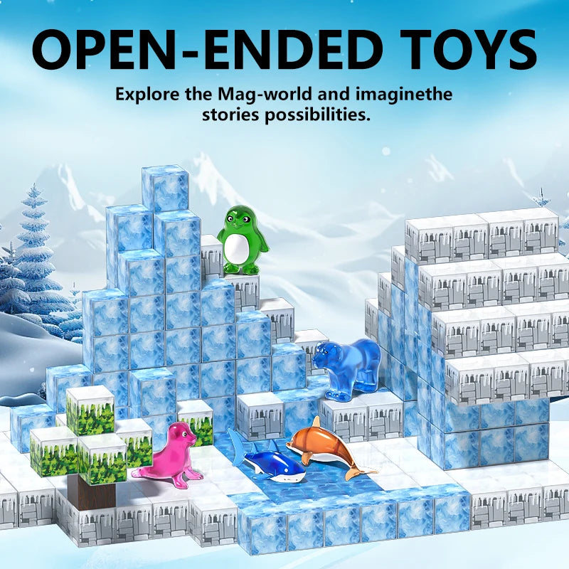 105 magnetic building blocks for children ages 3 and up