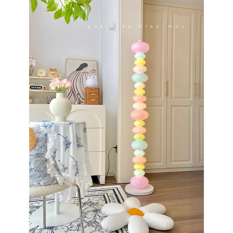 Candy string rainbow floor lamp Creative pink floor lamp Children's Room Bedside Lamp Emotional Lamp Living Room cute floor lamp