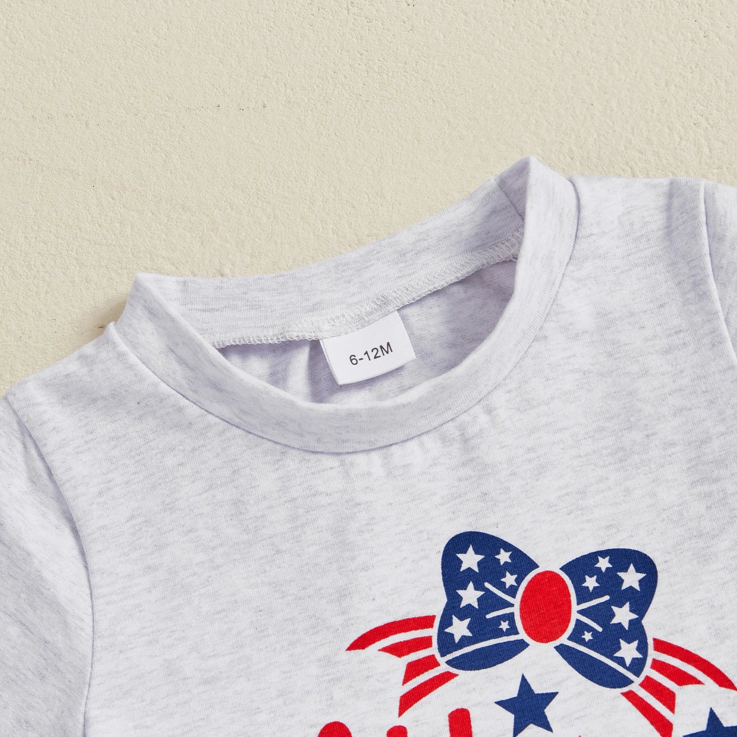 Kids Girls 4th of July Skirt Outfits Short Sleeve